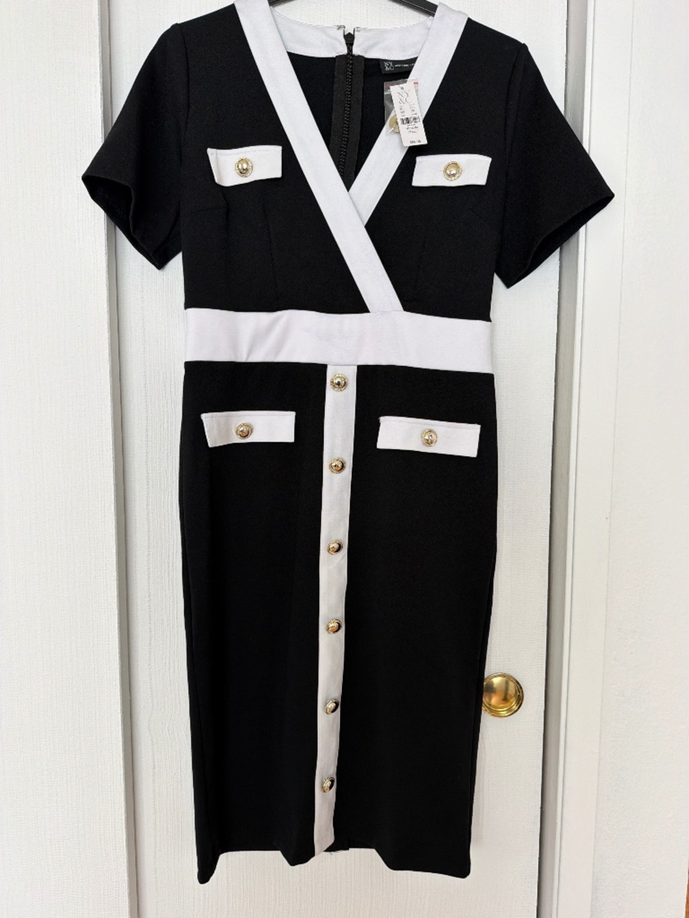🖤 New York & Company Black & White Dress — Medium Tall — NWT